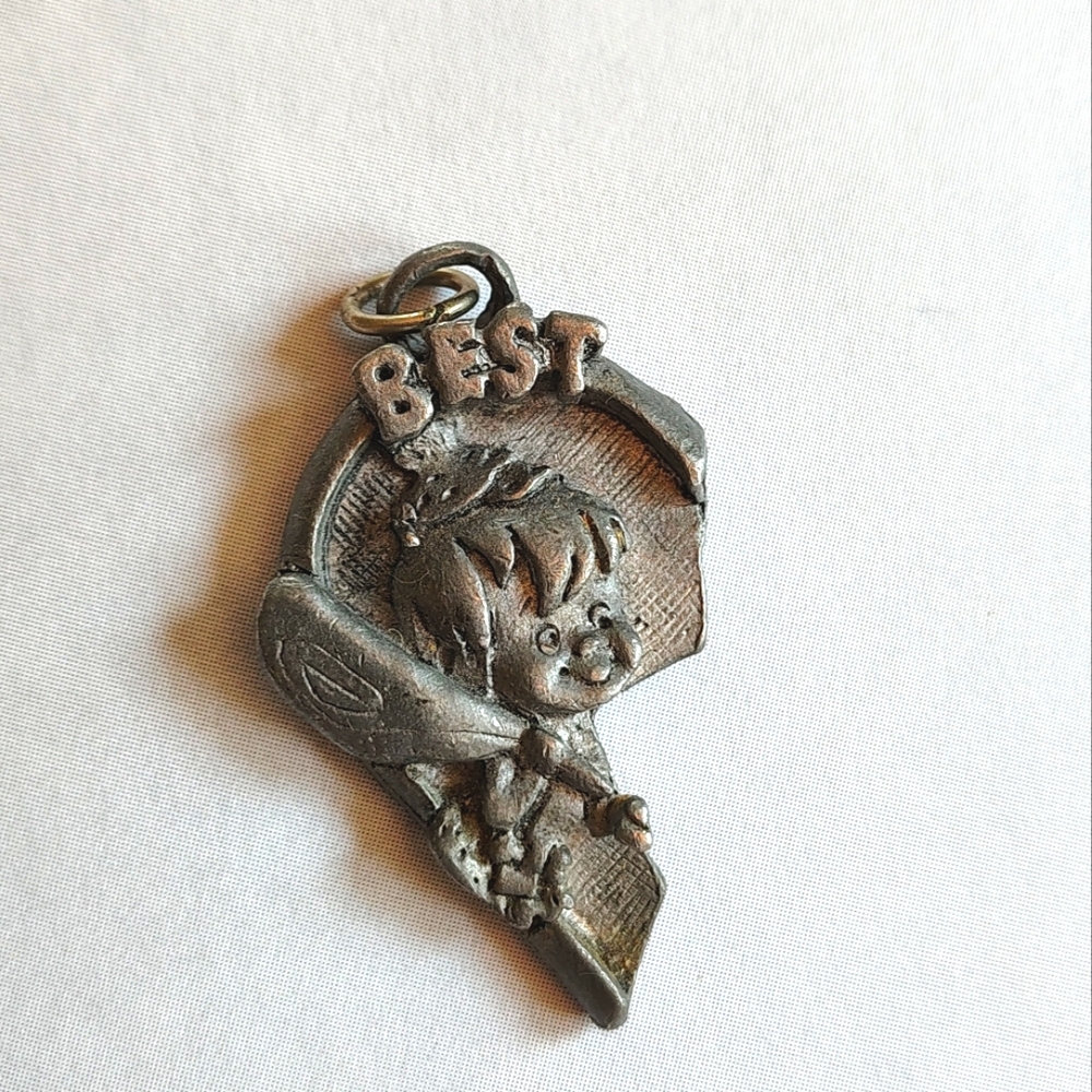 Flintstones Pebbles Best‎ Friends Pendant Hanna Barbera Pewter Charm